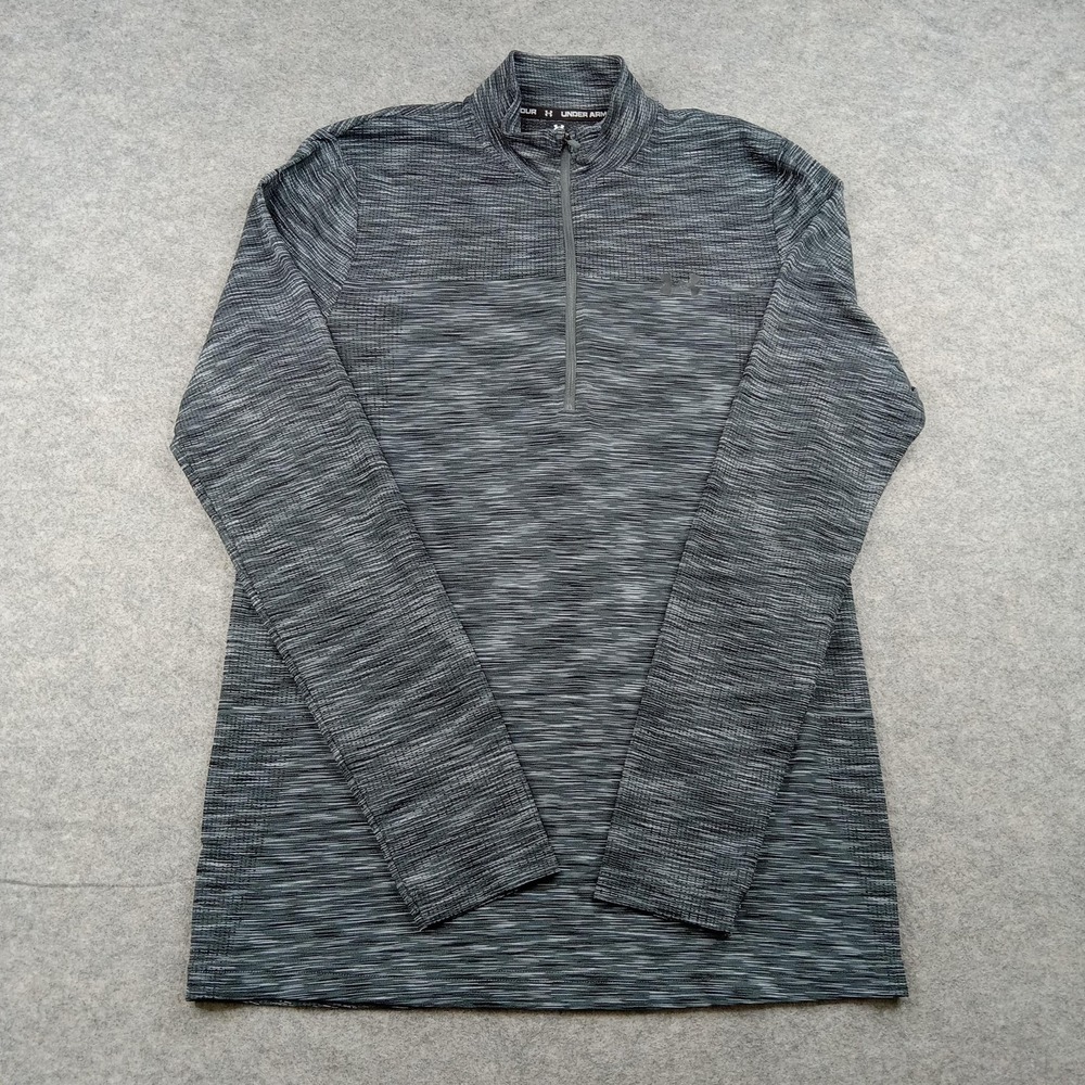 Under Armour Pullover Mens Medium Gray 1/4‎ Zip Long Sleeve Top 1359875